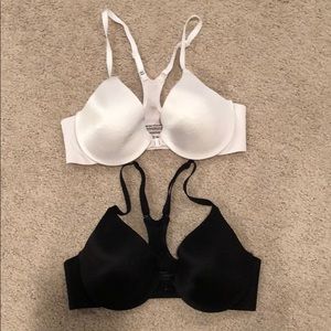 Maidenform racerback 36B black/white bras